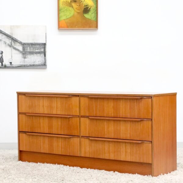 RETRO VINTAGE MIDCENTURY CHEST OF DRAWERS DRESSER - Image 9