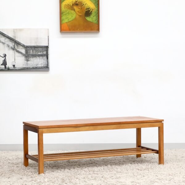 RETRO VINTAGE MID CENTURY COFFEE TABLE WITH RACK - Image 8