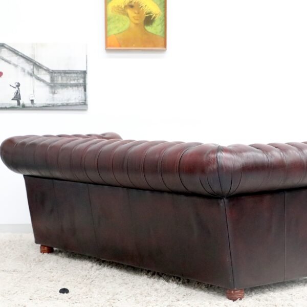 Genuine Leather Chesterfield 3 Seater Sofa - Image 15