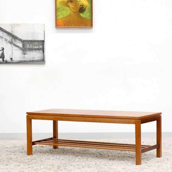 RETRO VINTAGE MID CENTURY COFFEE TABLE WITH RACK - Image 10