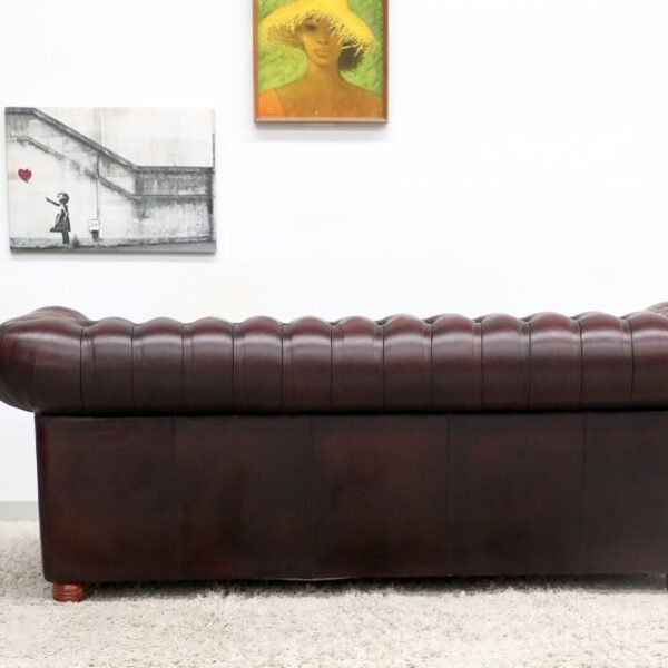 Genuine Leather Chesterfield 3 Seater Sofa - Image 16