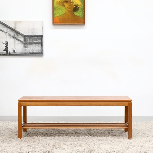 RETRO VINTAGE MID CENTURY COFFEE TABLE WITH RACK - Image 11