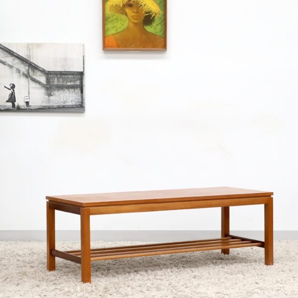 RETRO VINTAGE MID CENTURY COFFEE TABLE WITH RACK - Image 12