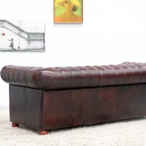 Genuine Leather Chesterfield 3 Seater Sofa - Image 17