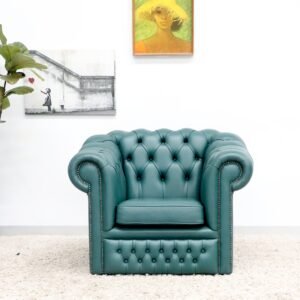 Genuine Leather Chesterfield Single Tubchair