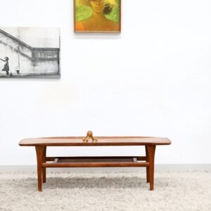 VINTAGE RATTAN COFFEE TABLE