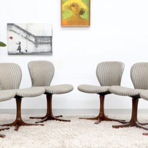 Retro Vintage Mid Century CATT Swivel Dining Chairs x6
