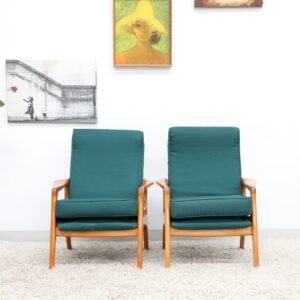 RETRO VINTAGE FLER SC58 PAIR OF ARMCHAIRS