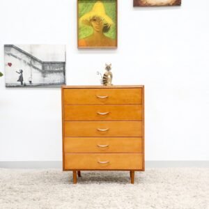 RETRO VINTAGE MID CENTURY ALROB CHEST OF DRAWERS TALLBOY