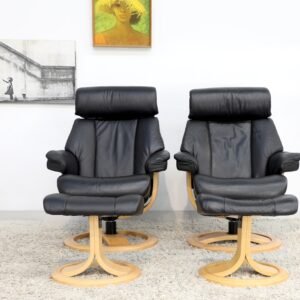 Genuine Leather IMG RECLINER CHAIRS WITH FOOTSTOOLS