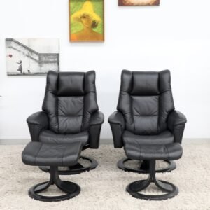 Genuine Leather IMG RECLINER CHAIRS WITH FOOTSTOOLS