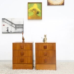 Retro Vintage Queen Bedhead With Drawers