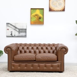 Genuine Leather CHESTERFIELD MORAN 2 SEATER SOFA