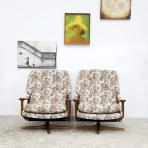 Retro Vintage TESSA T1 Pair of Swivel Chairs